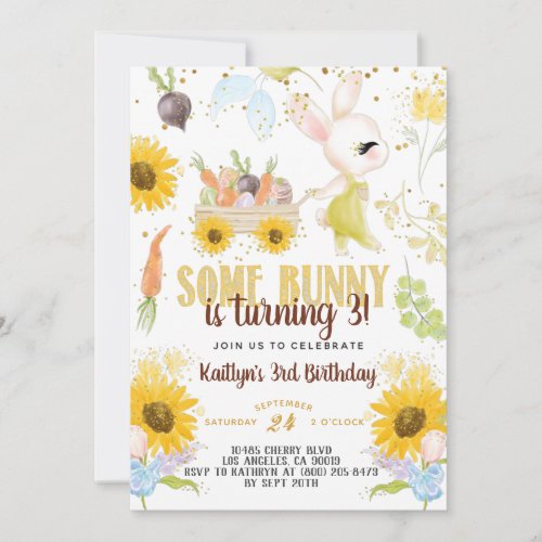 Some Bunny Easter Birthday Invitation