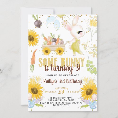 Some Bunny Easter Birthday Invitation