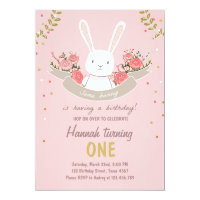 Some Bunny Easter Spring Birthday Invitation