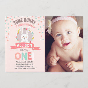 Some Bunny Easter Spring Birthday Invitation