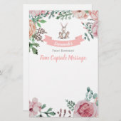 Some Bunny Floral Birthday Time Capsule Note (Front/Back)