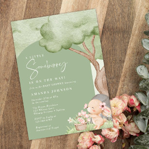 Some Bunny Forest Woodland Baby shower Invitation