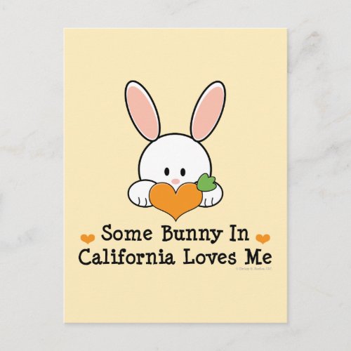 Some Bunny In California Loves Me Postcard