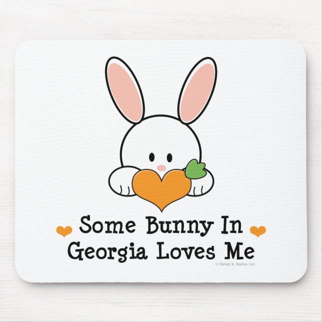 Some Bunny In Georgia Loves Me Mousepad (Front)