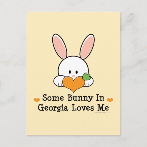 Some Bunny In Georgia Loves Me Postcard