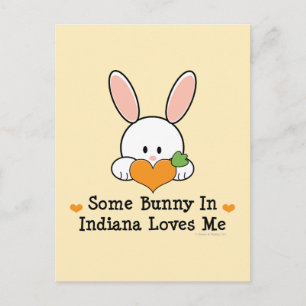 Some Bunny In Indiana Loves Me Postcard