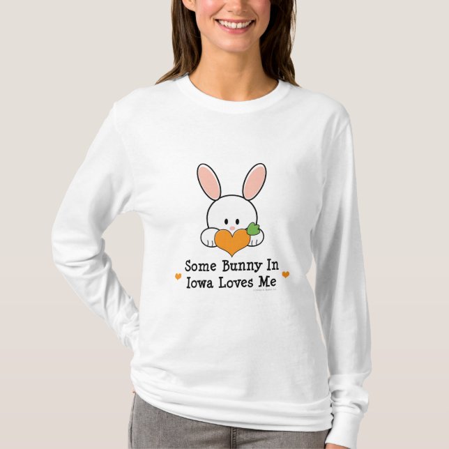 Some Bunny In Iowa Loves Me Long Sleeve T-shirt (Front)