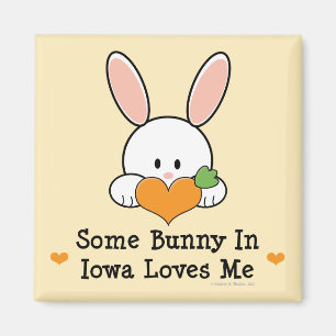 Some Bunny In Iowa Loves Me Magnet