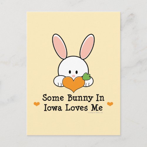 Some Bunny In Iowa Loves Me Postcard