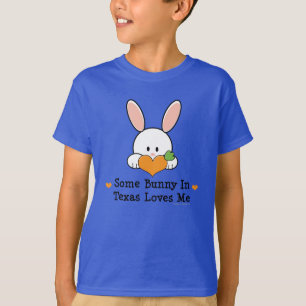 Some Bunny In Texas Loves Me Kids Organic Tshirt