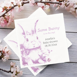 Some Bunny is coming Baby Shower Napkins