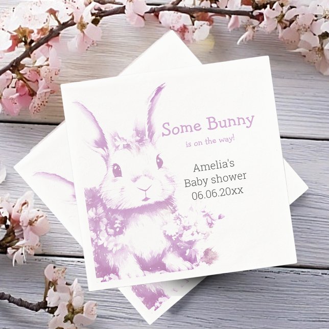 Some Bunny is coming Baby Shower  Napkins (Creator Uploaded)