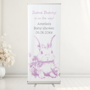 Some Bunny is coming Baby Shower Retractable Banner