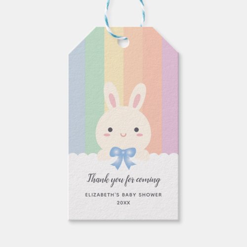 Some Bunny is Coming Boy Baby Shower Favor Gift Tags