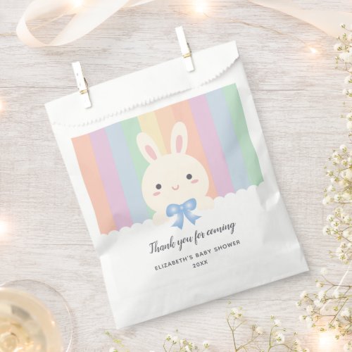 Some Bunny is Coming Gender Reveal Boy Baby Shower Favor Bag