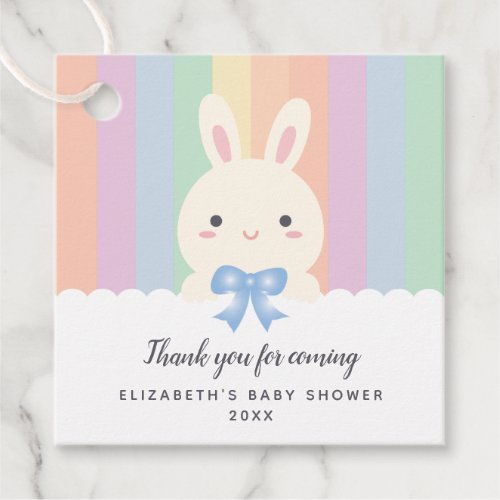 Some Bunny is Coming Gender Reveal Boy Baby Shower Favor Tags