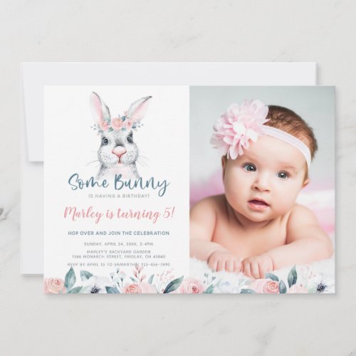 Some Bunny is Having a Birthday Any Age Photo Invitation