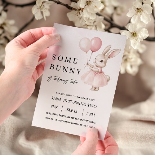  Some Bunny Is Having a Birthday | Pastel Pink