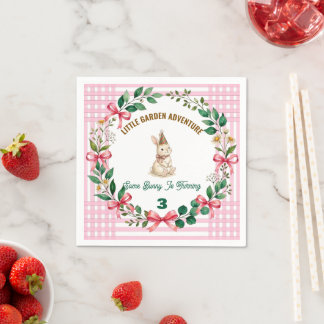 Some Bunny Is Having a Birthday Personalized Bunny Napkins