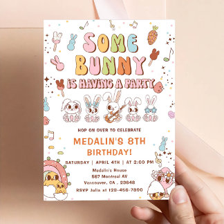 Some Bunny Is Having A Party Birthday Party Invitation