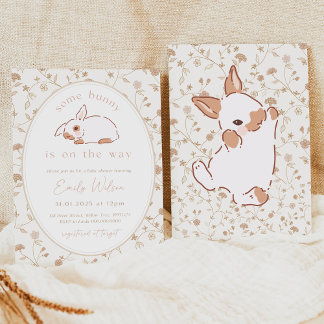 Some Bunny is on the Way Baby Shower Invitation