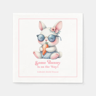 Some Bunny Is On the Way Baby Shower Napkins