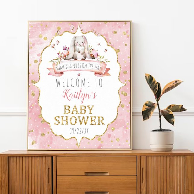 Some Bunny Is On The Way! Baby Shower Welcome Poster (Creator Uploaded)