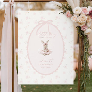 Some Bunny Is On The Way Ballerina Welcome Sign