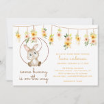 Some Bunny is on the Way Boho Rabbit Baby Shower Invitation