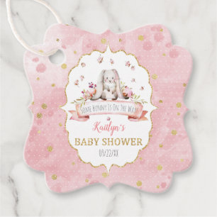 Some Bunny Is On The Way! Easter Baby Shower Favor Tags
