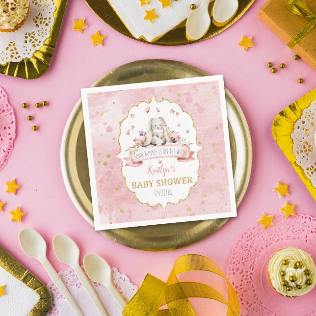 Some Bunny Is On The Way! Easter Baby Shower Napkins (Creator Uploaded)