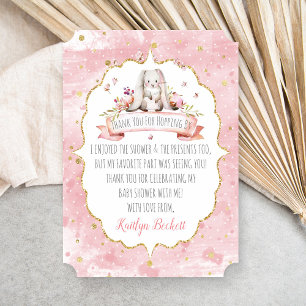 Some Bunny Is On The Way! Easter Baby Shower Thank You Card