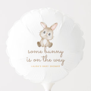 Some Bunny Is On The Way Rabbit Baby Shower Balloon