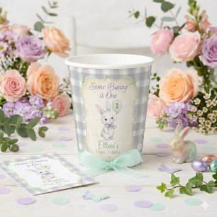 Some Bunny is One 1st Birthday Paper Cups