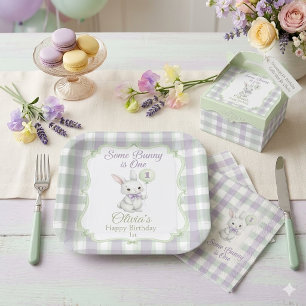 Some Bunny is One 1st Birthday Paper Plates
