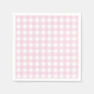 Some Bunny is One Birthday Pink Gingham Bunny Napkins