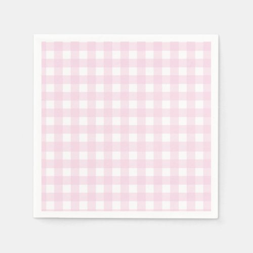 Some Bunny is One Birthday Pink Gingham Bunny Napkins