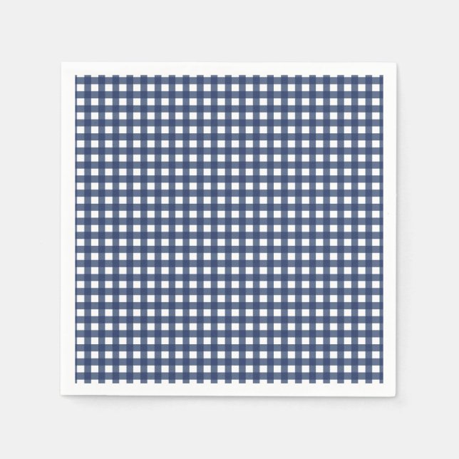 Some Bunny is One blue Gingham Birthday Napkins (Front)