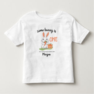 Some Bunny Is One Boys Girls 1st Birthday Toddler T-shirt