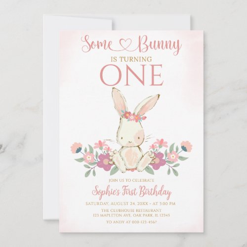 Some Bunny Is One Bunny 1st Birthday Party