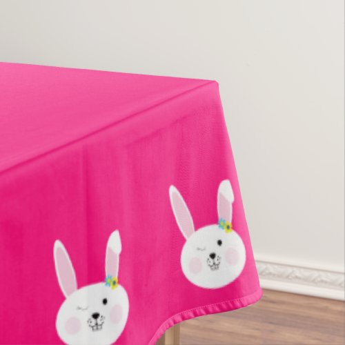 Some Bunny is One Cute Rabbit 1st Birthday Party Tablecloth