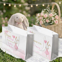 Some Bunny is One Pink Bow Coquette Ballerina