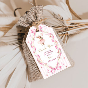 Some Bunny is One Pink Bow Gingham 1st Birthday Gift Tags