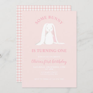 Some Bunny is Turning One 1st Birthday Welcome Foam Board, Zazzle