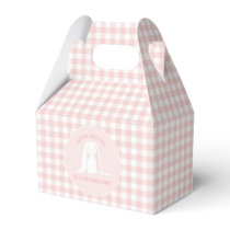 Some Bunny is One Pink Gingham Birthday Favor Boxes