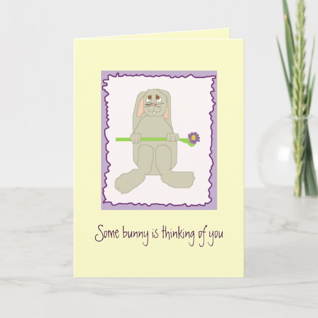 Some bunny is thinking of you card (Front)