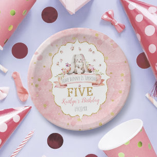 Some Bunny is Turning Five 5th Birthday Paper Plates