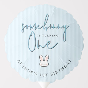 Some Bunny is turning One 1st Birthday Celebration Balloon