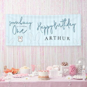 Some Bunny is turning One 1st Birthday Celebration Banner