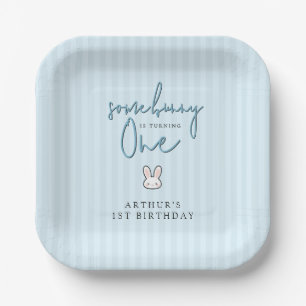Some Bunny is turning One 1st Birthday Celebration Paper Plates